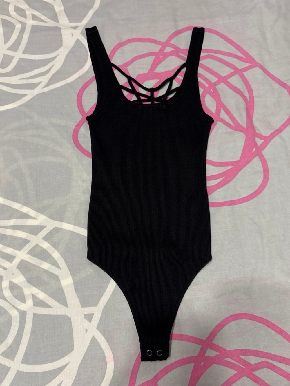 Express Black Strappy Tank Bodysuit